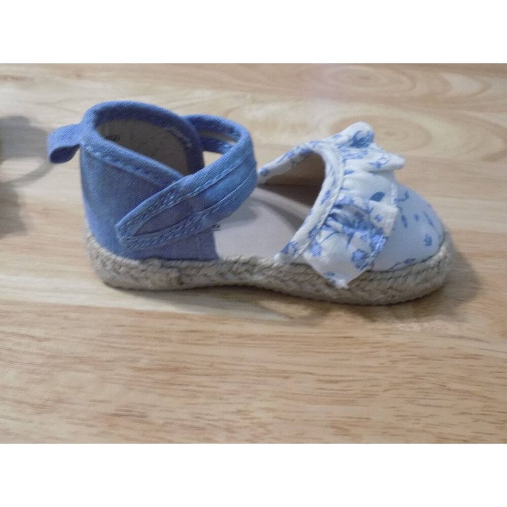 H&M Denim & Floral Print Toddler Shoes 18-19 - Picture 6 of 9